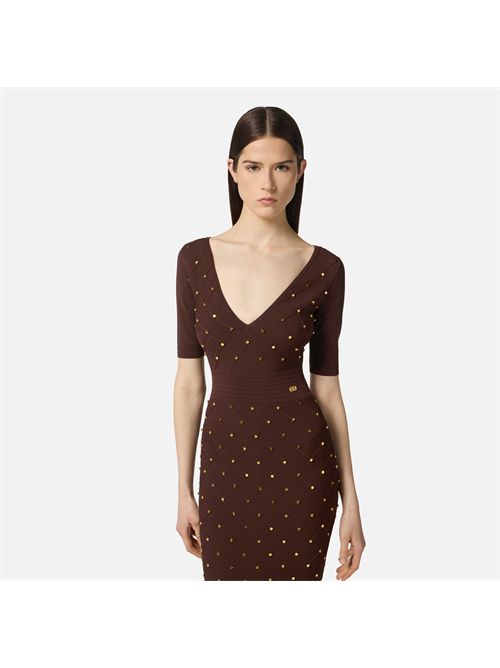 Abito in maglia con dettagli gioiello ELISABETTA FRANCHI | AM26S57E2/EA3